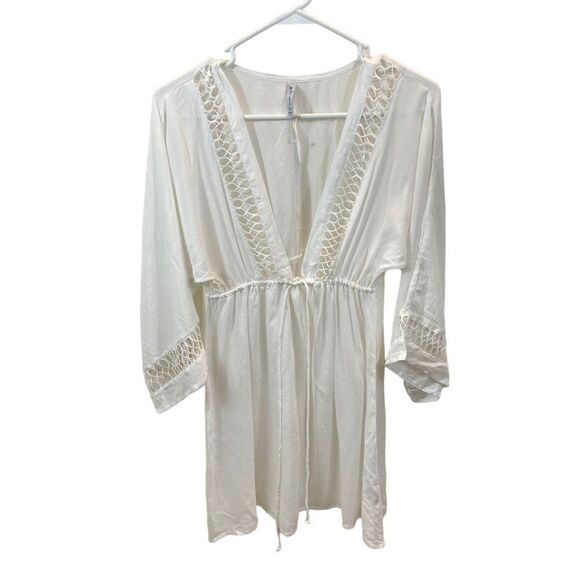 Brand new without Tags Raviya Brand White Bell Sleeve Swim Cover Up Size Small - Picture 2 of 10